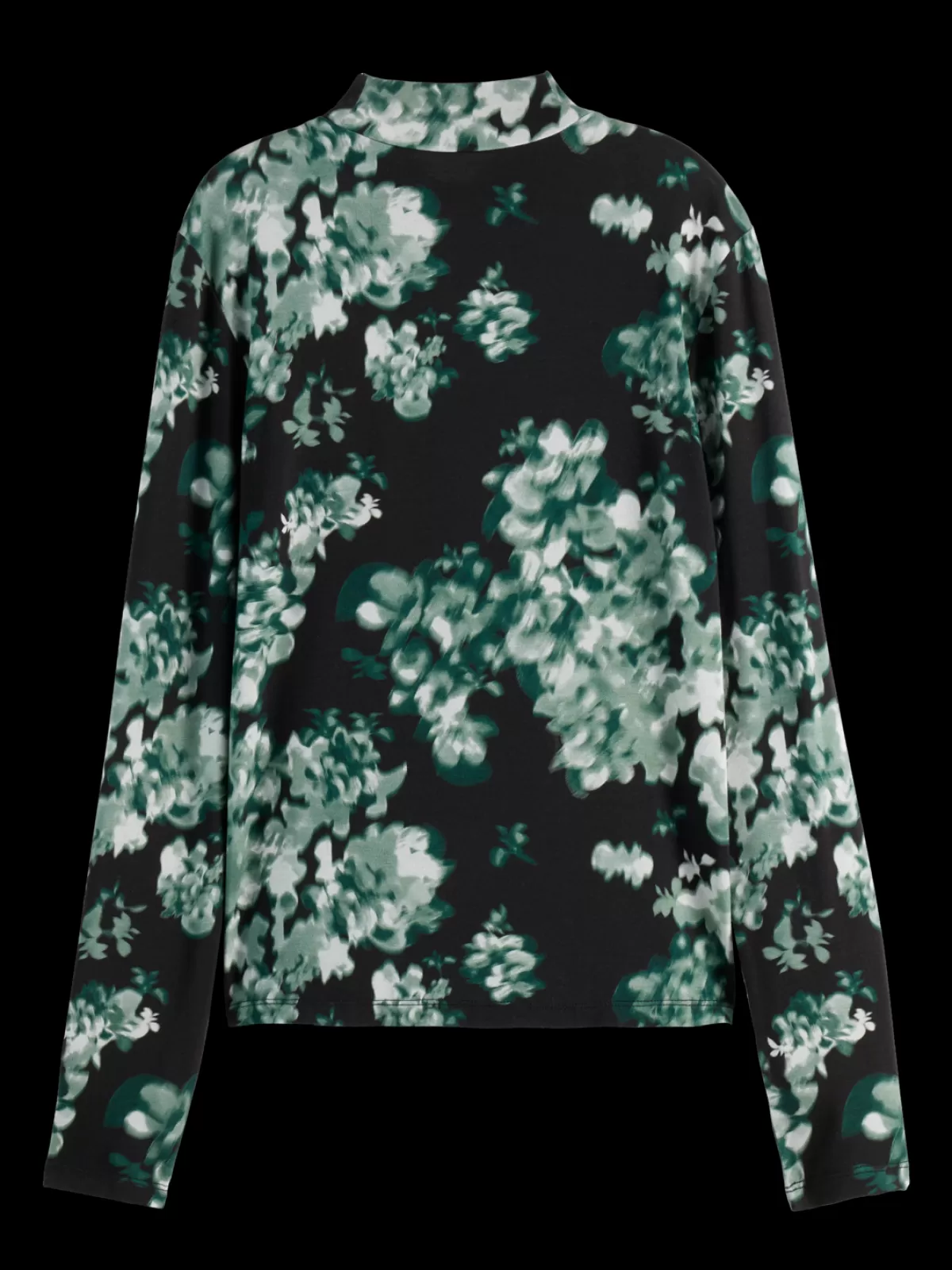 Women Scotch & Soda All over printed mock neck LS t-shirt