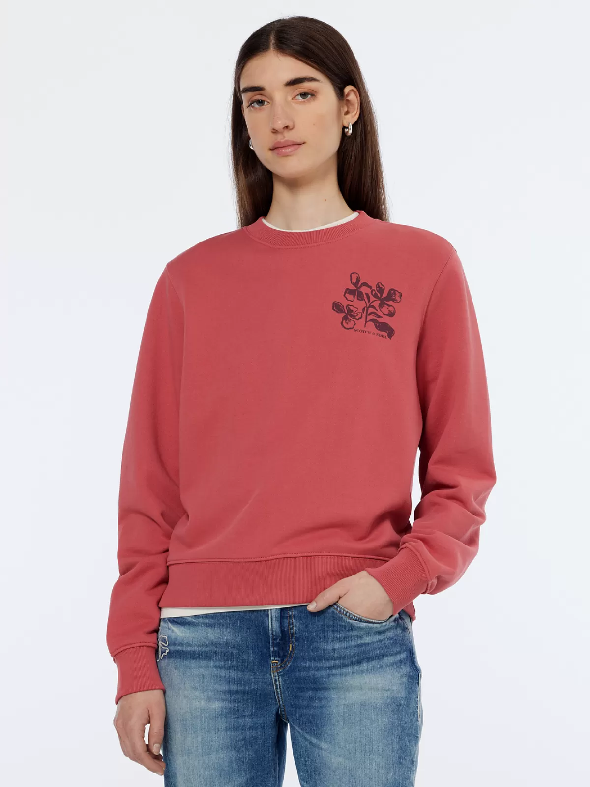 Women Scotch & Soda Chest artwork regular sweatshirt