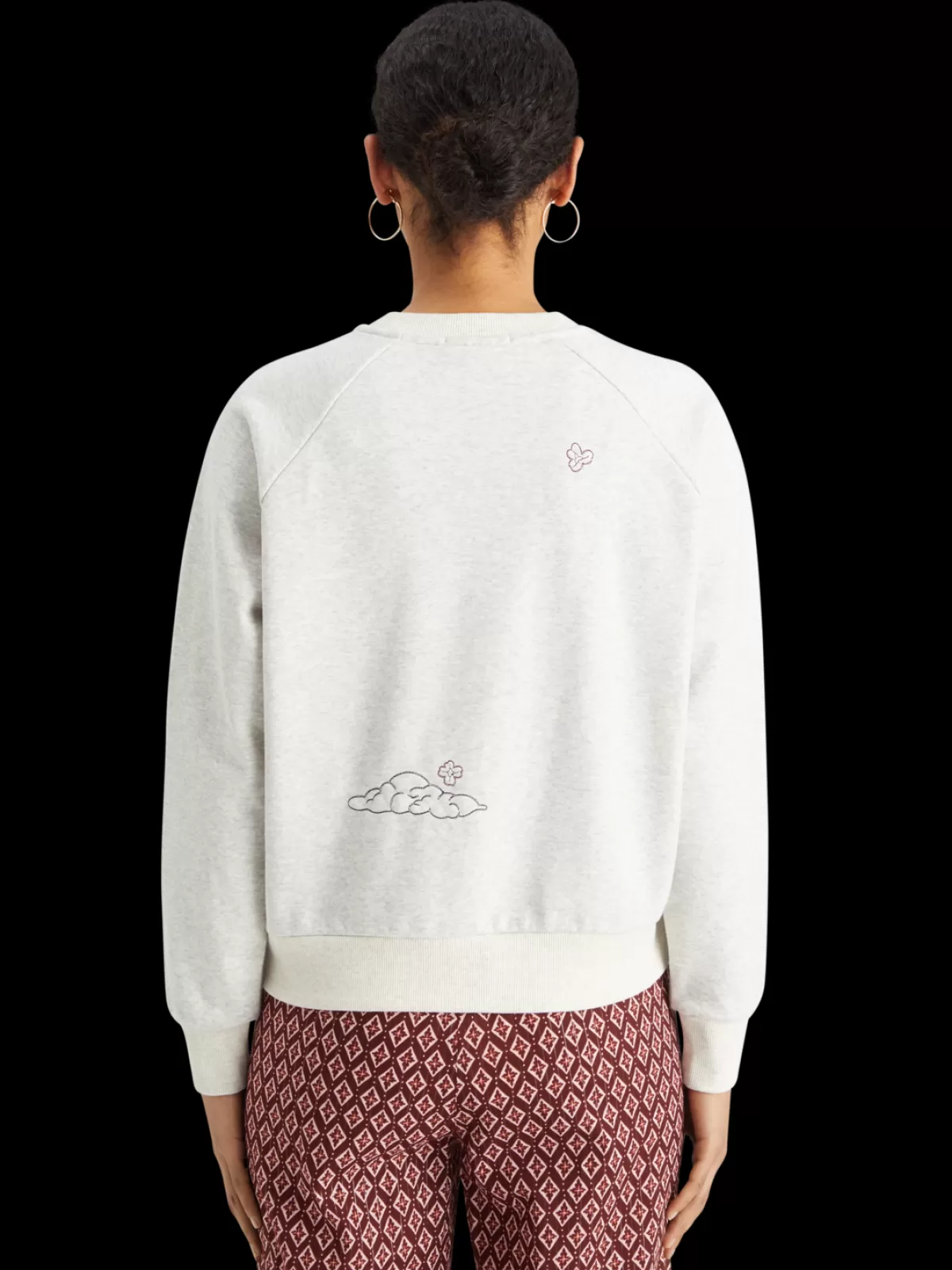 Women Scotch & Soda Embroidered raglan relaxed fit sweatshirt