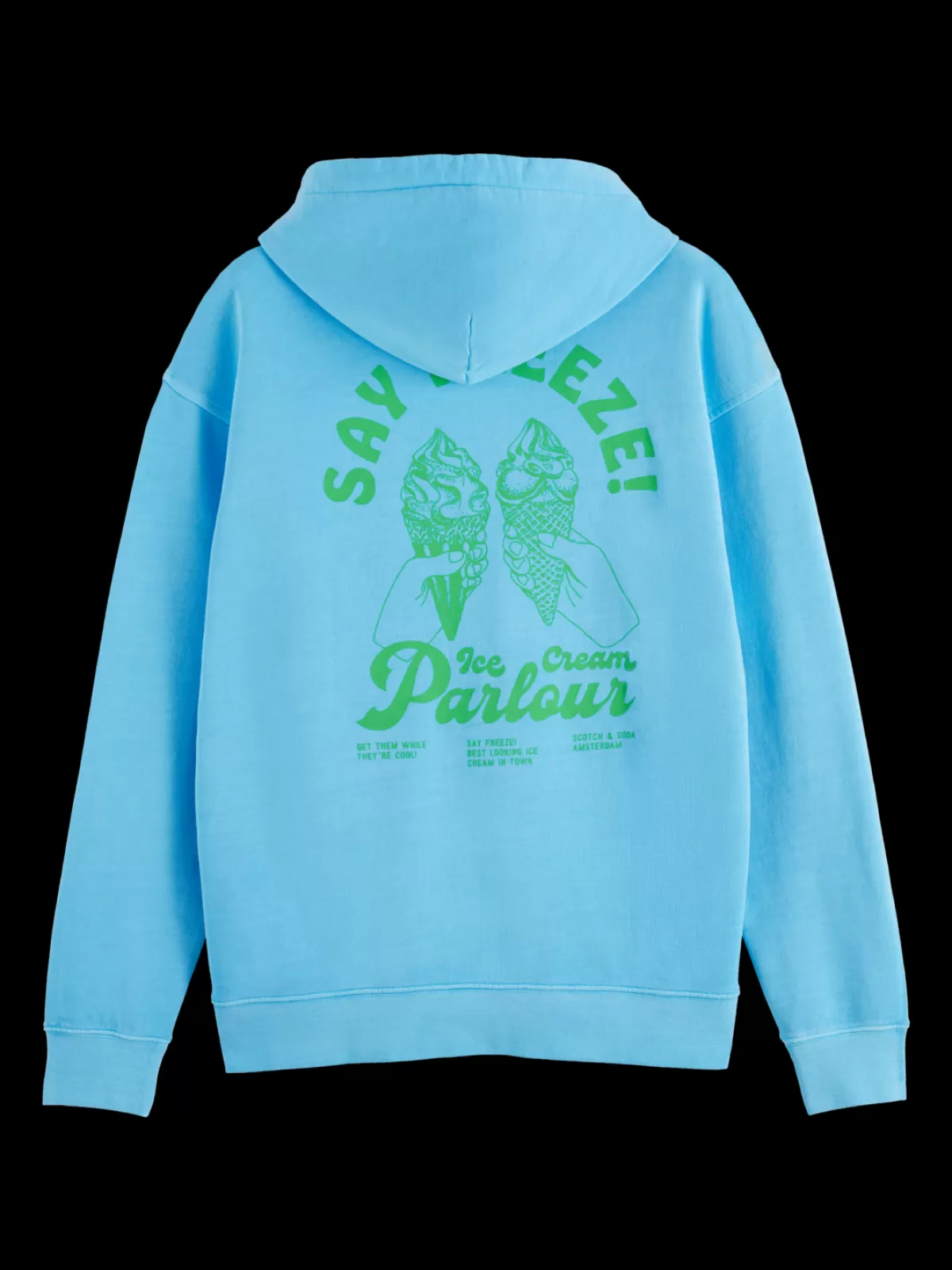 Scotch & Soda Garment-dyed artwork hoodie