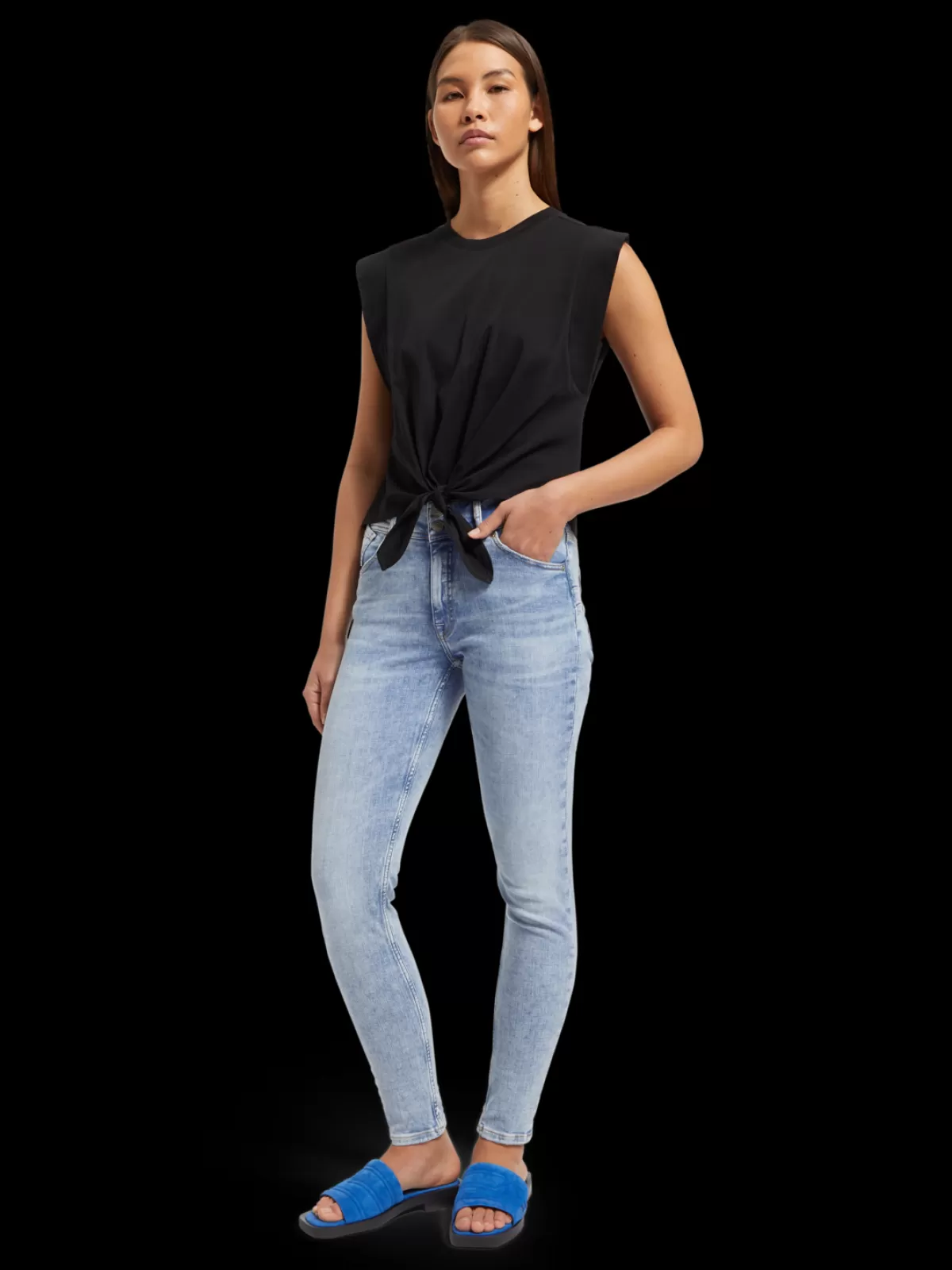Women Scotch & Soda HAUT HIGH RISE SKINNY JEANS  RIVER DIP