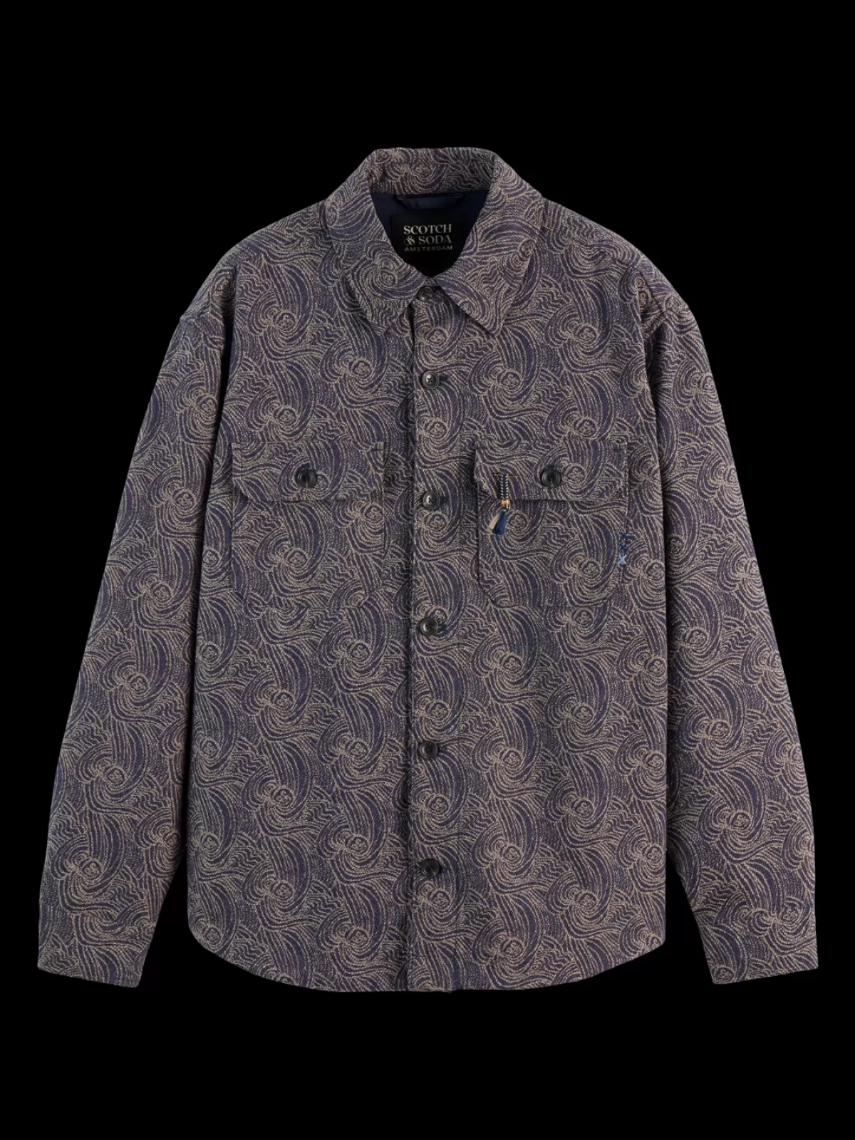 Scotch & Soda JACQUARD WOOL-BLEND OVERSHIRT