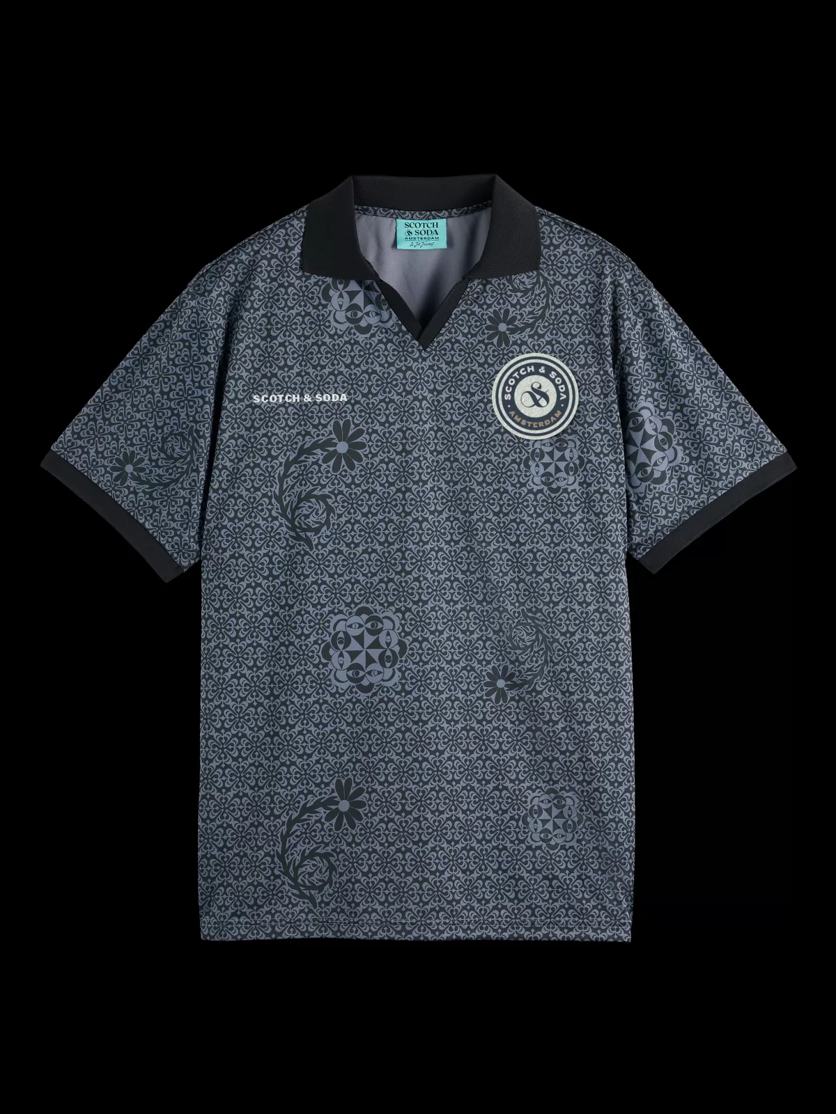 Scotch & Soda JOE JONAS X SCOTCH SODA ALL OVER PRINT FOOTBALL JERSEY