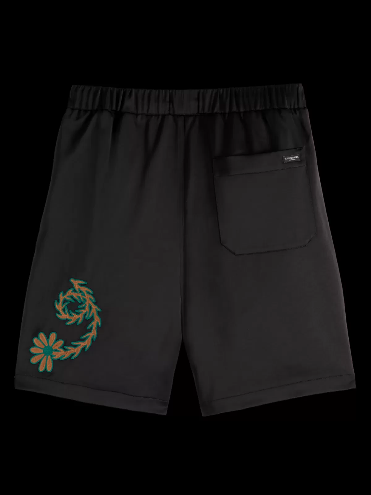 Scotch & Soda JOE JONAS X SCOTCH SODA EMBROIDERED SATEEN BERMUDA SHORT
