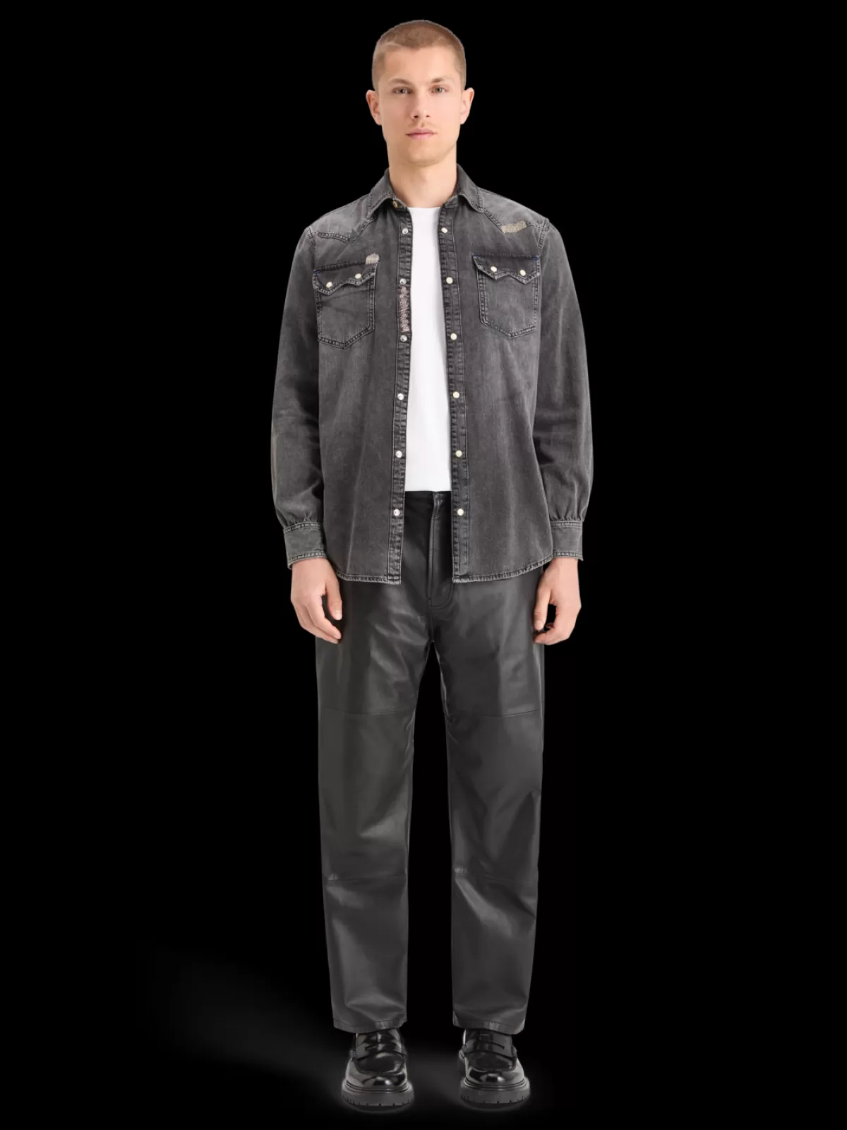 Scotch & Soda JOE JONAS X SCOTCH SODA WESTERN SHIRT - VINTAGE BLACK