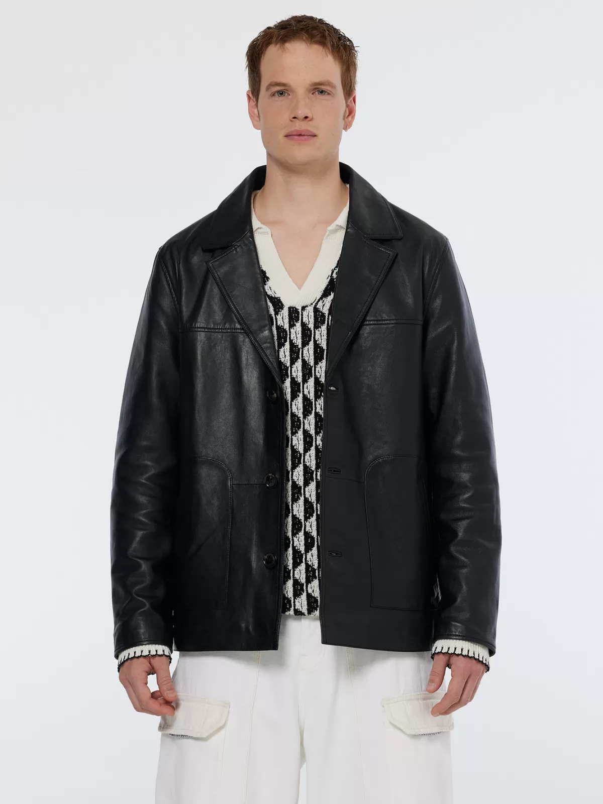 Scotch & Soda Leather blazer jacket