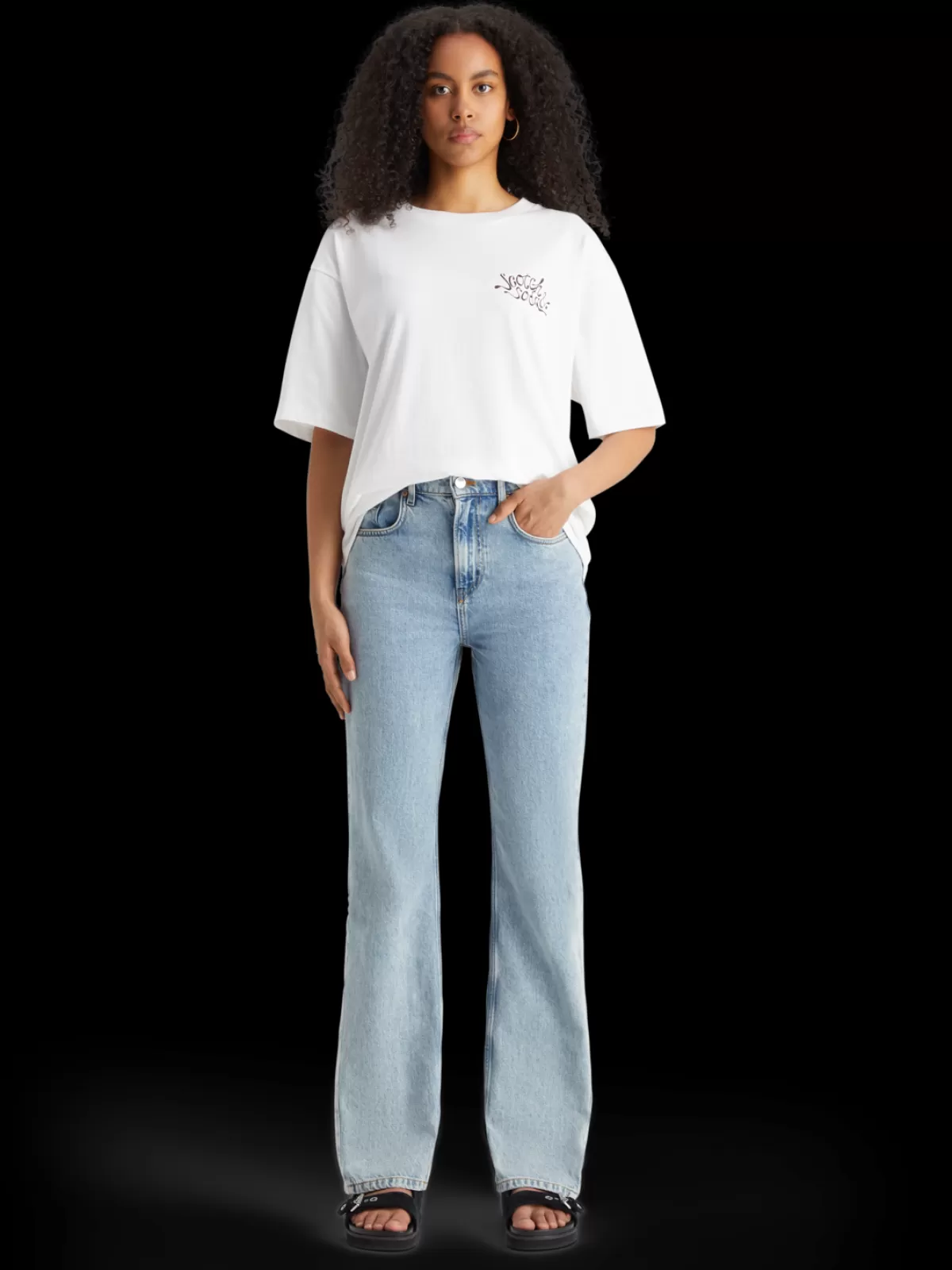 Women Scotch & Soda Oversized fit t-shirt with front and back artwork
