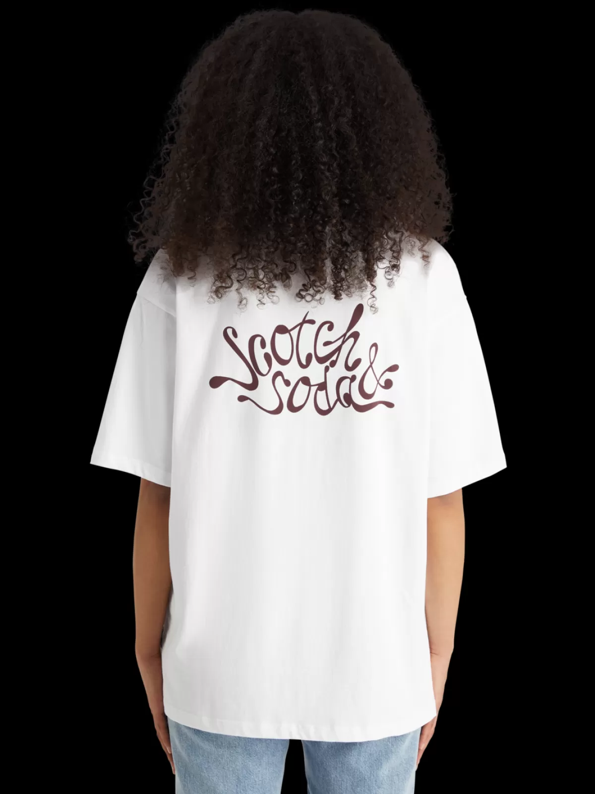 Women Scotch & Soda Oversized fit t-shirt with front and back artwork