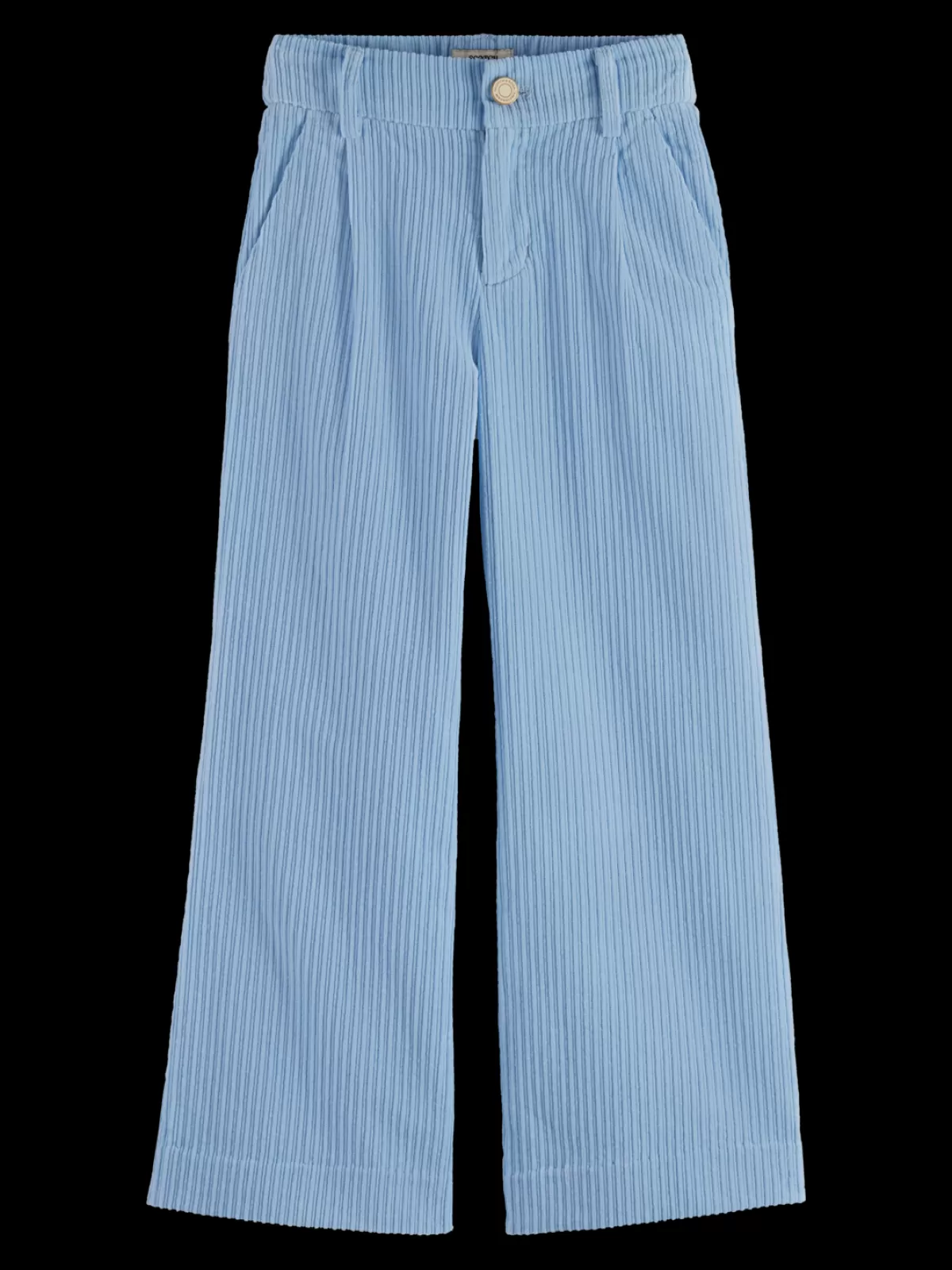 Kids Scotch & Soda PLEATED WIDE LEG CORDUROY PANTS