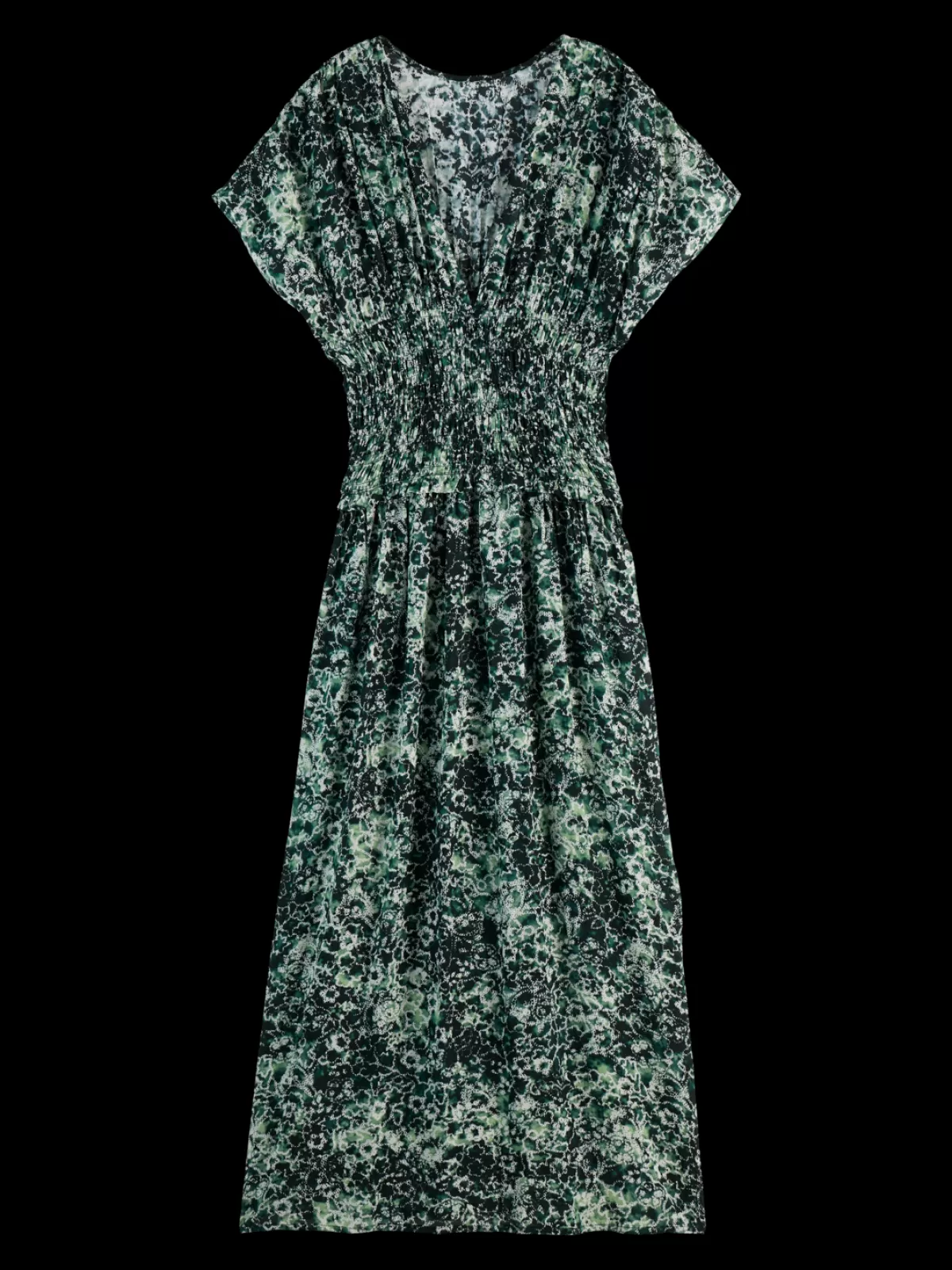 Women Scotch & Soda PRINTED MODAL SMOCK WAIST MAXI DRESS