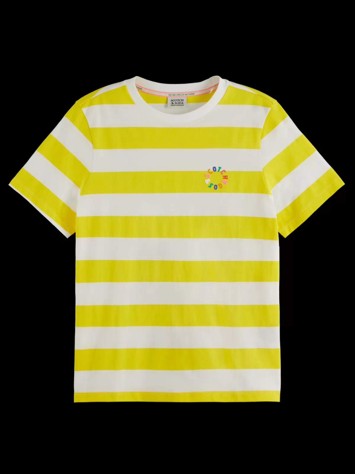 Women Scotch & Soda REGULAR FIT STRIPED ORGANIC COTTON T-SHIRT