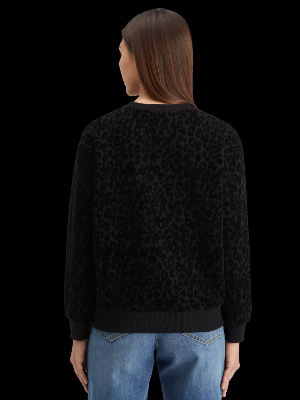 Women Scotch & Soda Relaxed fit sweatshirt with flock artwork