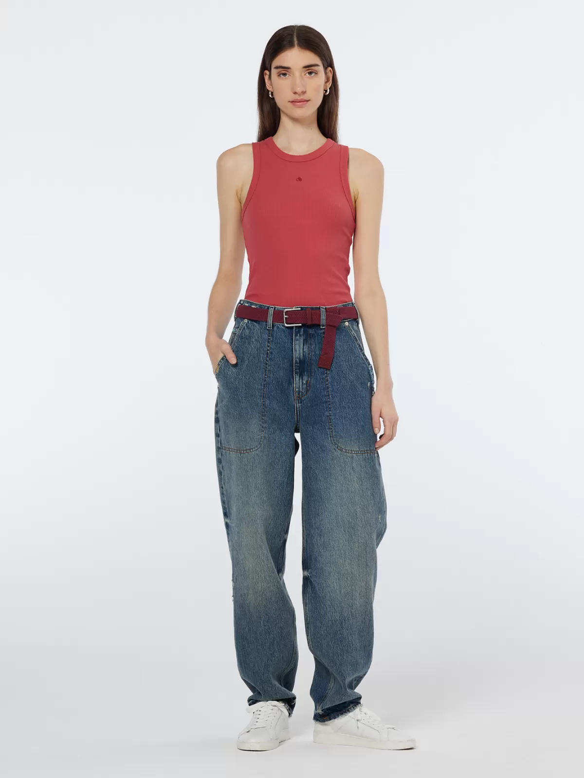 Women Scotch & Soda Rib racer tank