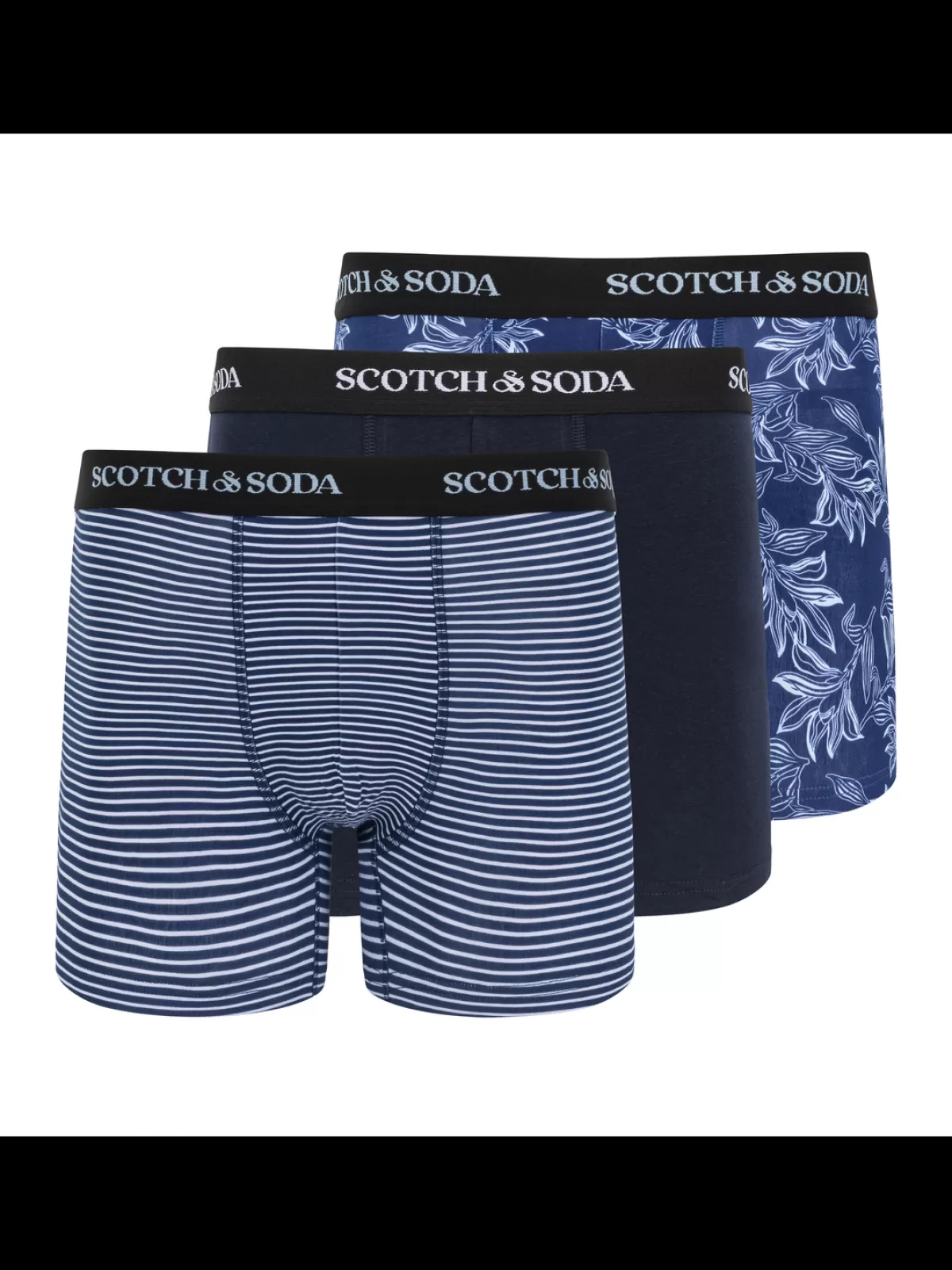 Scotch & Soda SCOTCH & SODA MEN'S UNDERWEAR SS24 - 3PK COTTON STRETCH TRUNK (PRINT)