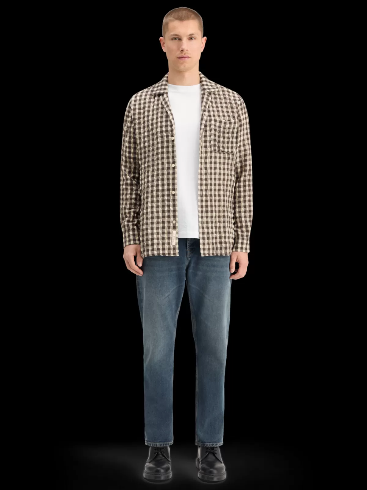 Scotch & Soda SEERSUCKER WOOL BLEND CHECK SHIRT