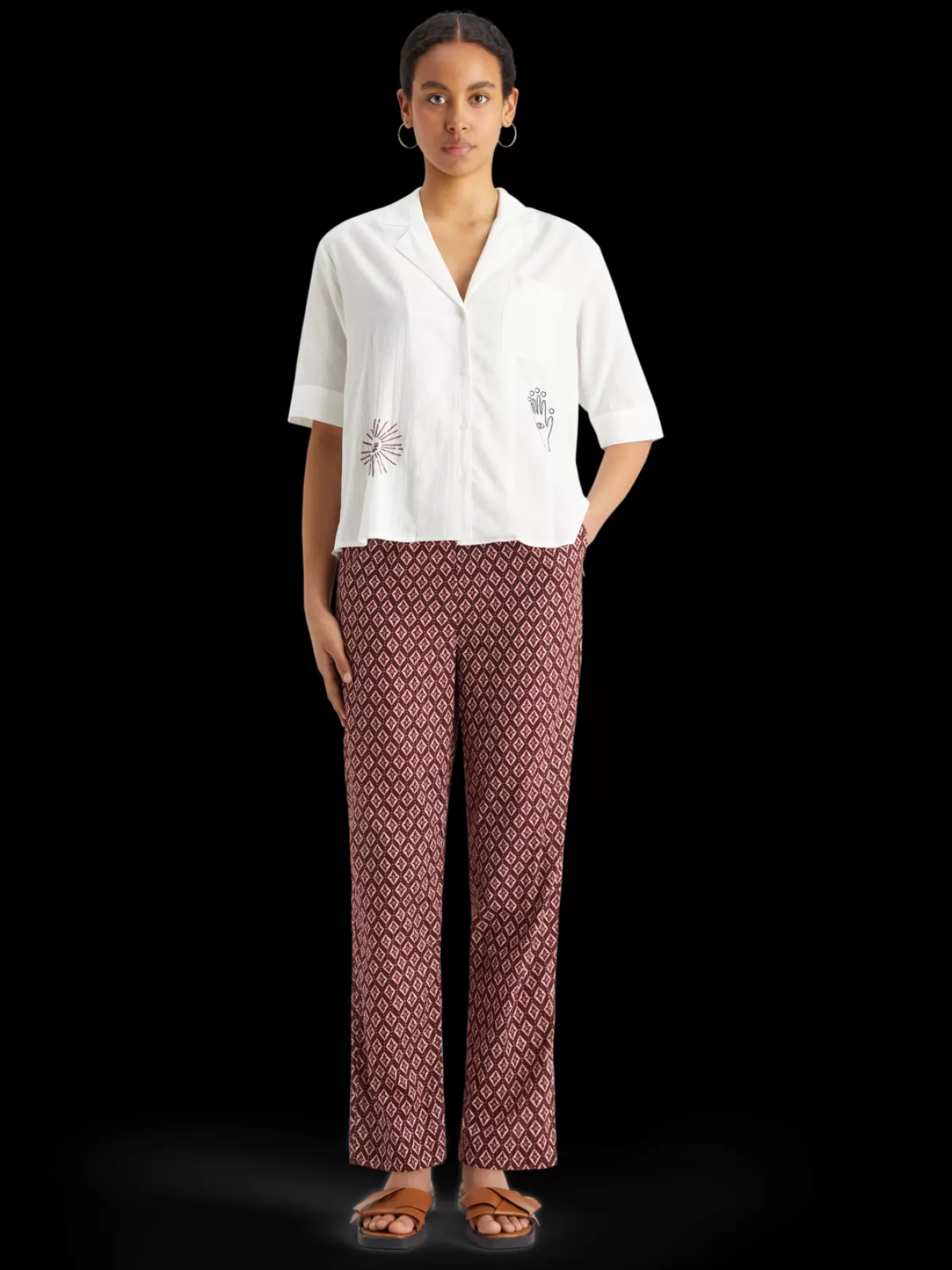 Women Scotch & Soda Ss shirt with embroidery