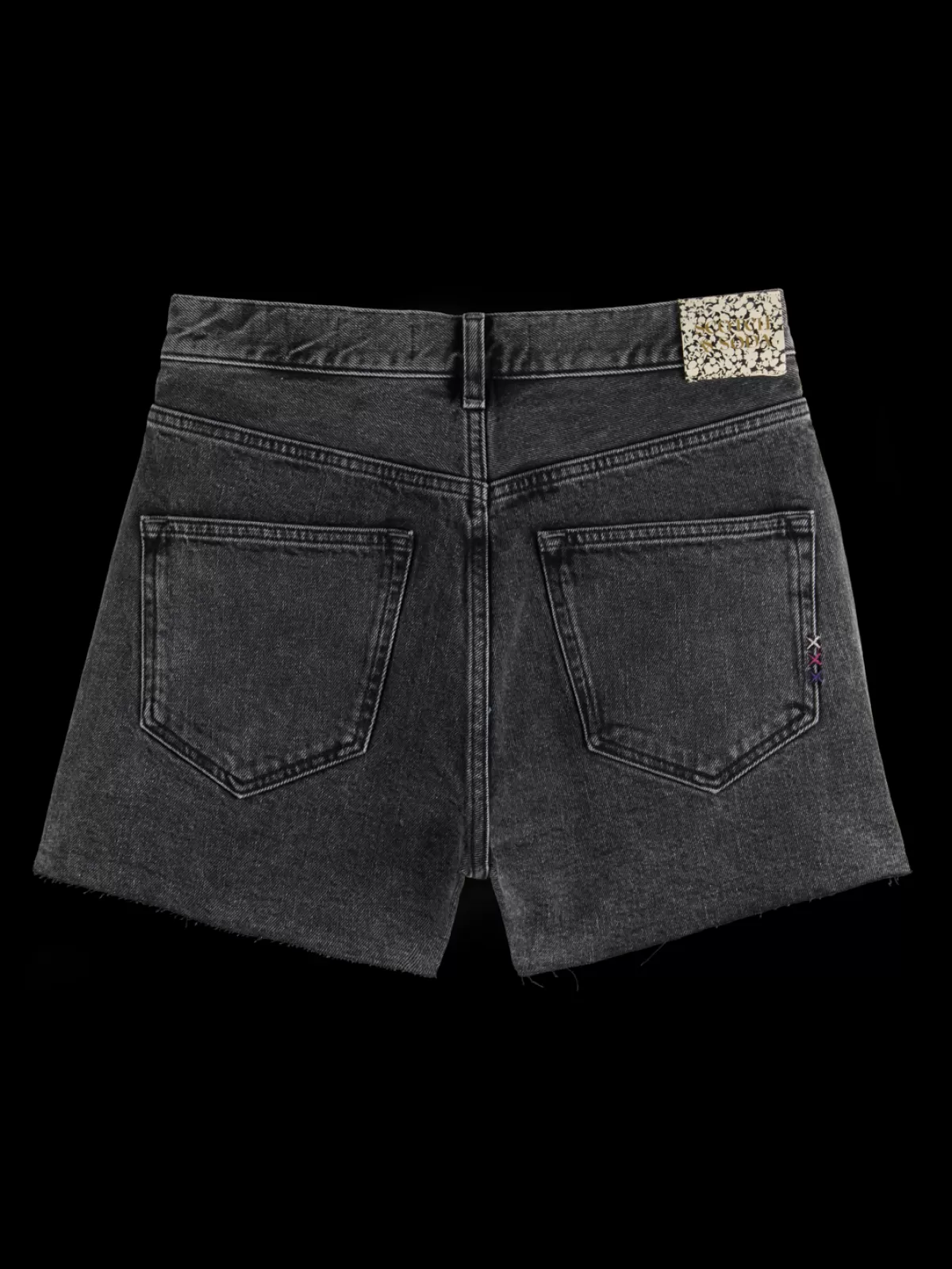 Women Scotch & Soda THE RAY 5 POCKET LOW RISE DENIM SHORT - WASHED BLACK