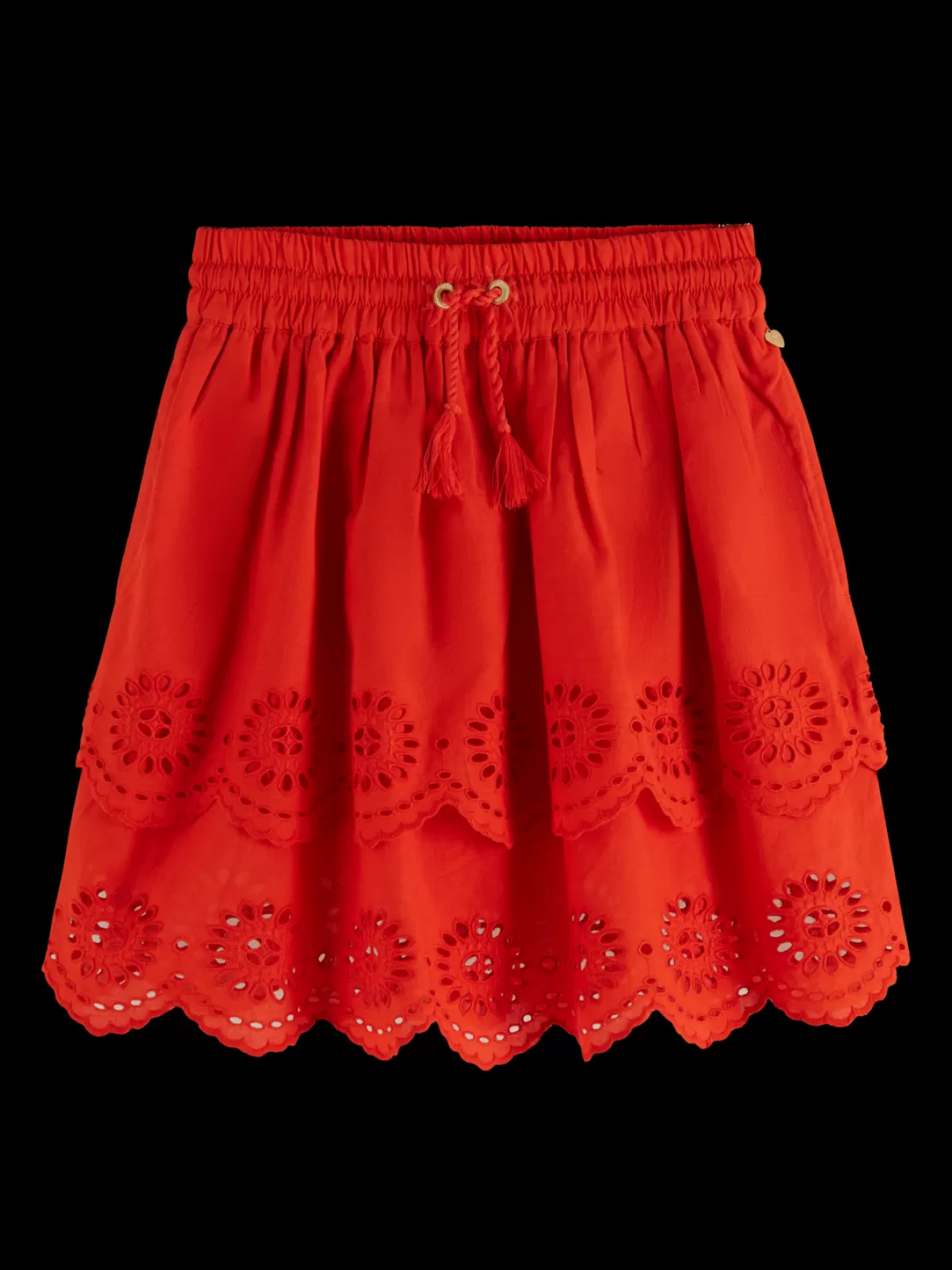 Kids Scotch & Soda Tiered broderie anglaise skirt