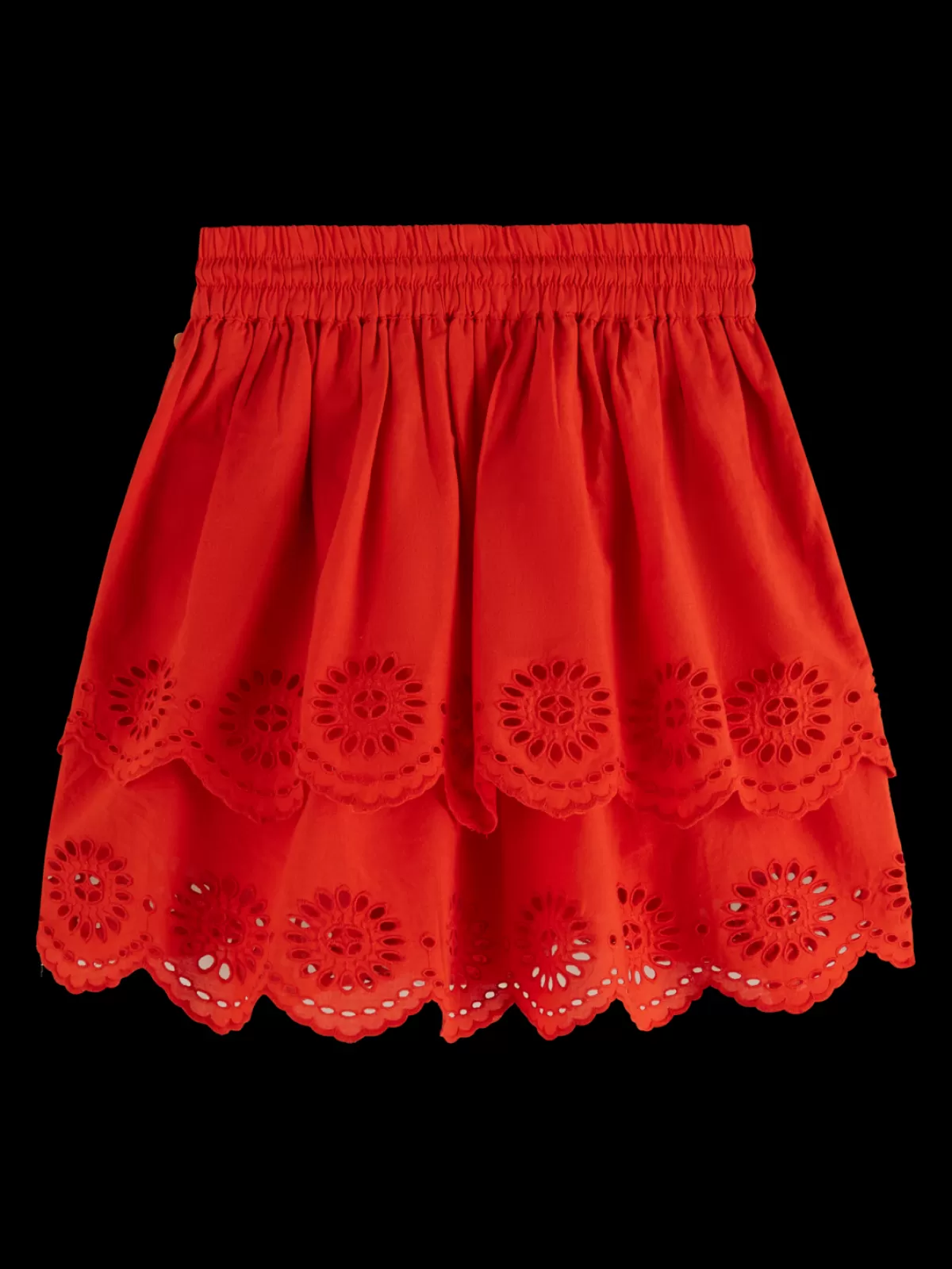 Kids Scotch & Soda Tiered broderie anglaise skirt