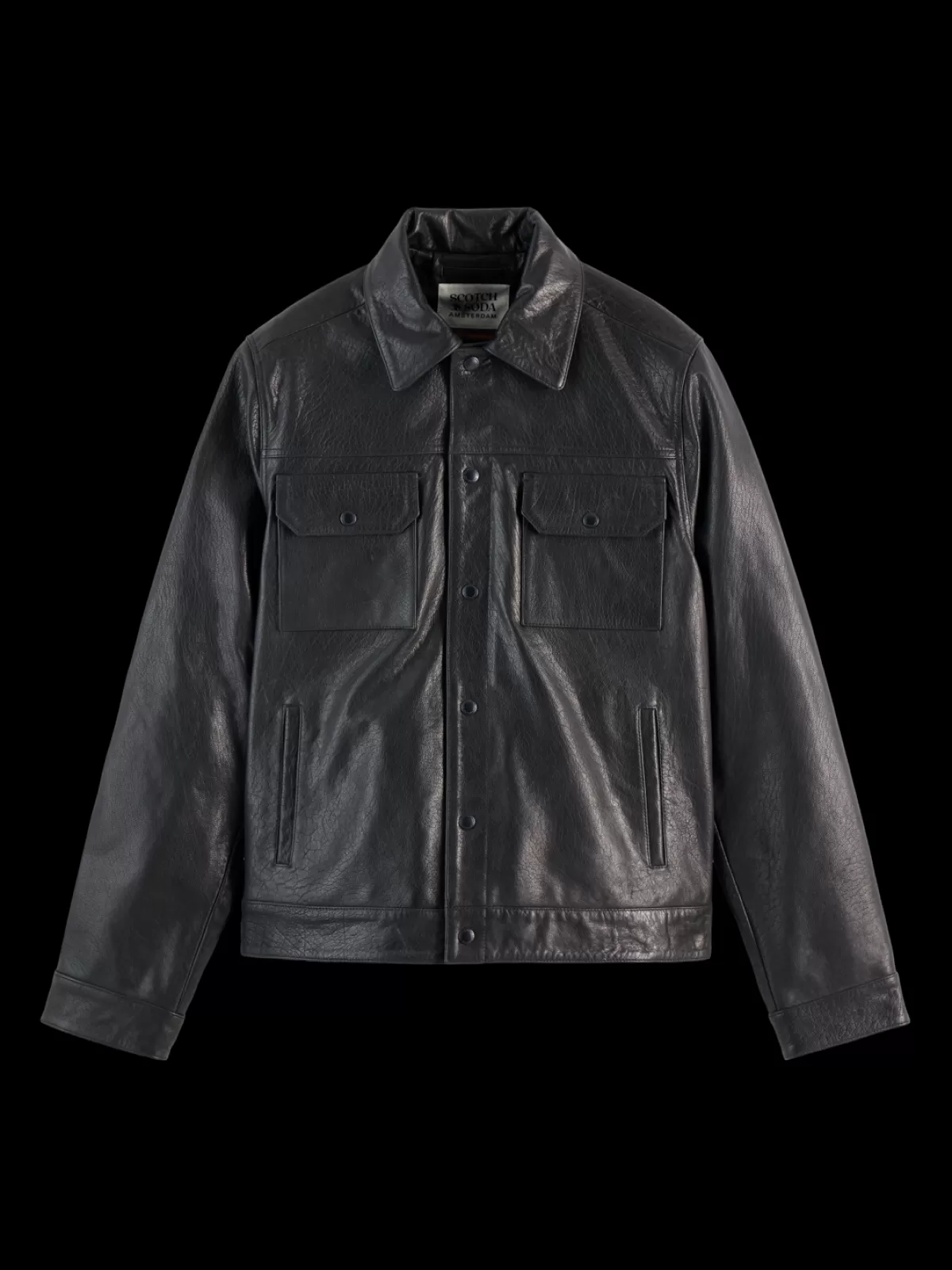 Scotch & Soda TRUCKER LEATHER JACKET