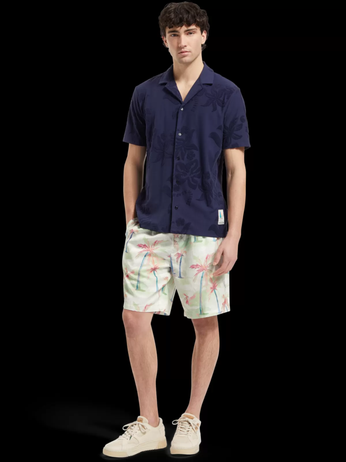 Scotch & Soda Twilt - printed pleated bermuda shorts