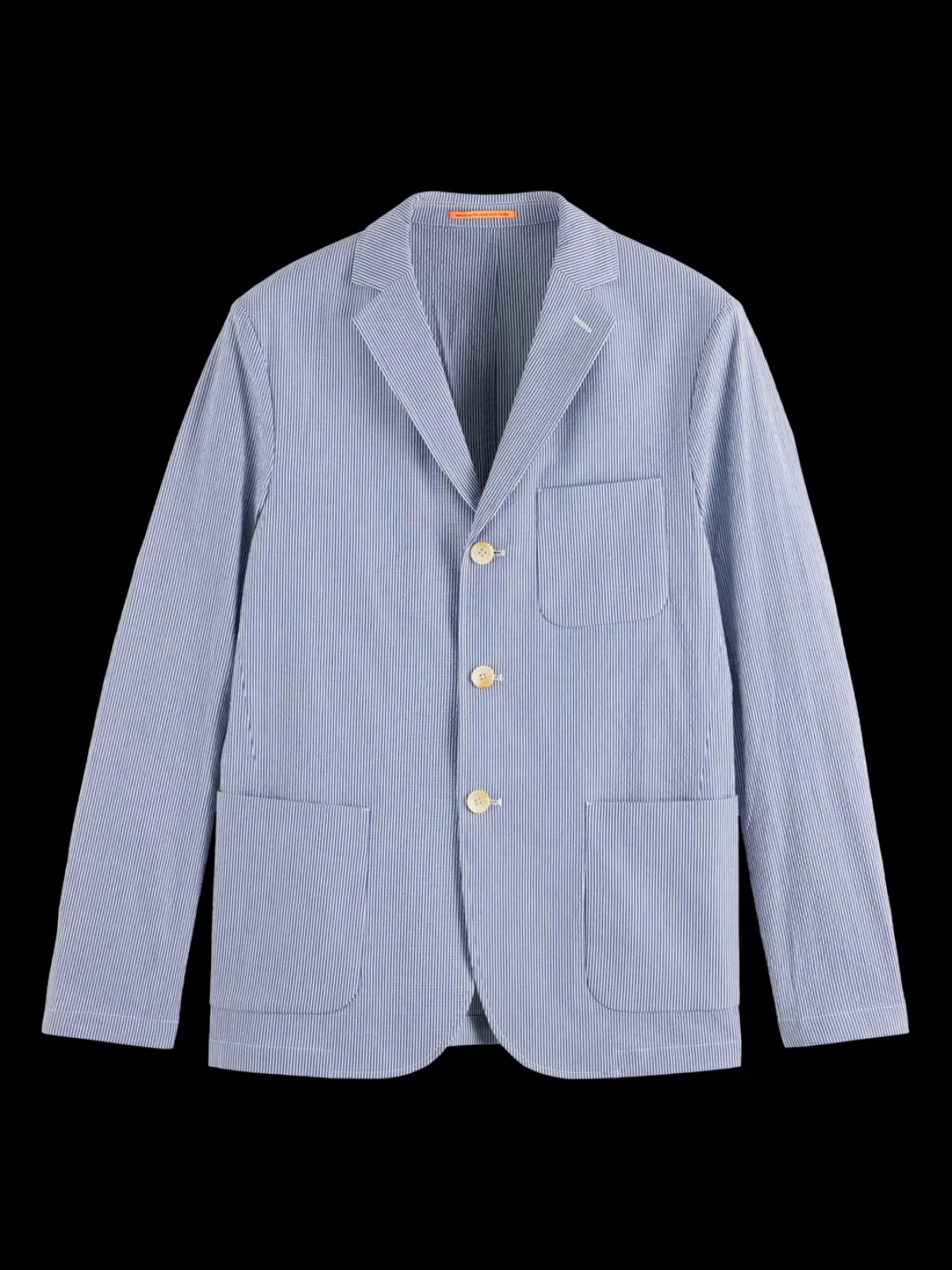 Scotch & Soda Unconstructed striped seersucker blazer